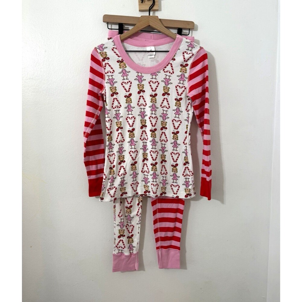 Hanna Andersson Women’s Dr. Seuss Cindy Lou Who The Grinch Pajama Set Sm Stripes